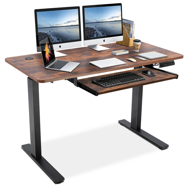 Inbox Zero Alvester Cm W Height Adjustable Rectangle Standing Desk